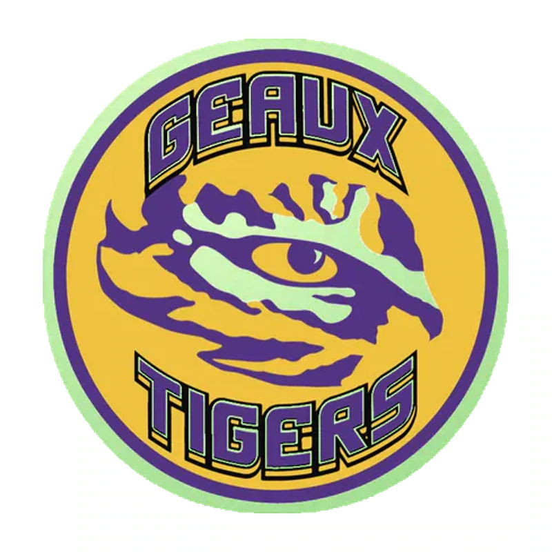LSU Tigers - Logo 09 - Glow in the Dark Vinyl Sticker - Custom Size