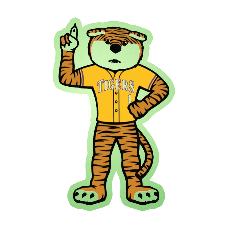 LSU Tigers - Logo 11 - Glow in the Dark Vinyl Sticker - Custom Size