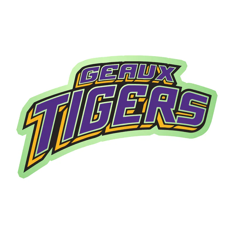 LSU Tigers - Logo 13 - Glow in the Dark Vinyl Sticker - Custom Size