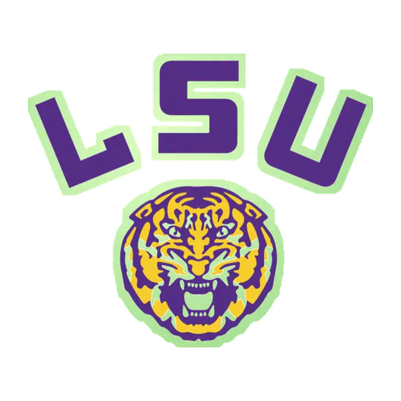 LSU Tigers - Logo 14 - Glow in the Dark Vinyl Sticker - Custom Size