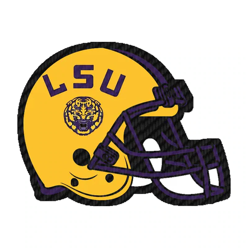 LSU Tigers - Logo 15 - Carbon Fiber Vinyl Sticker - Custom Size