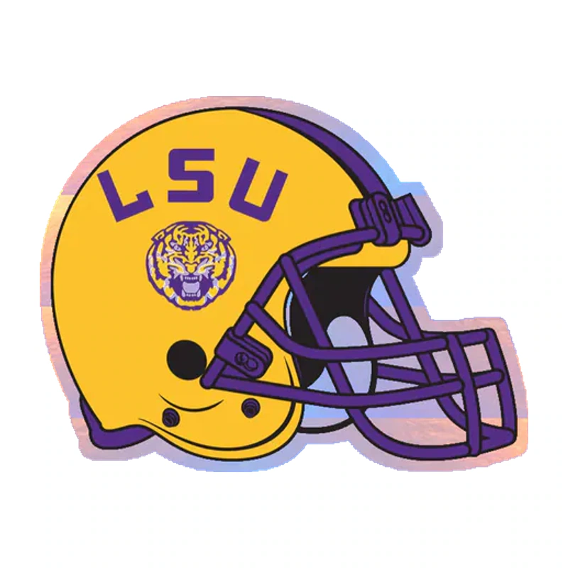 LSU Tigers - Logo 15 - Holographic Vinyl Sticker - Custom Size
