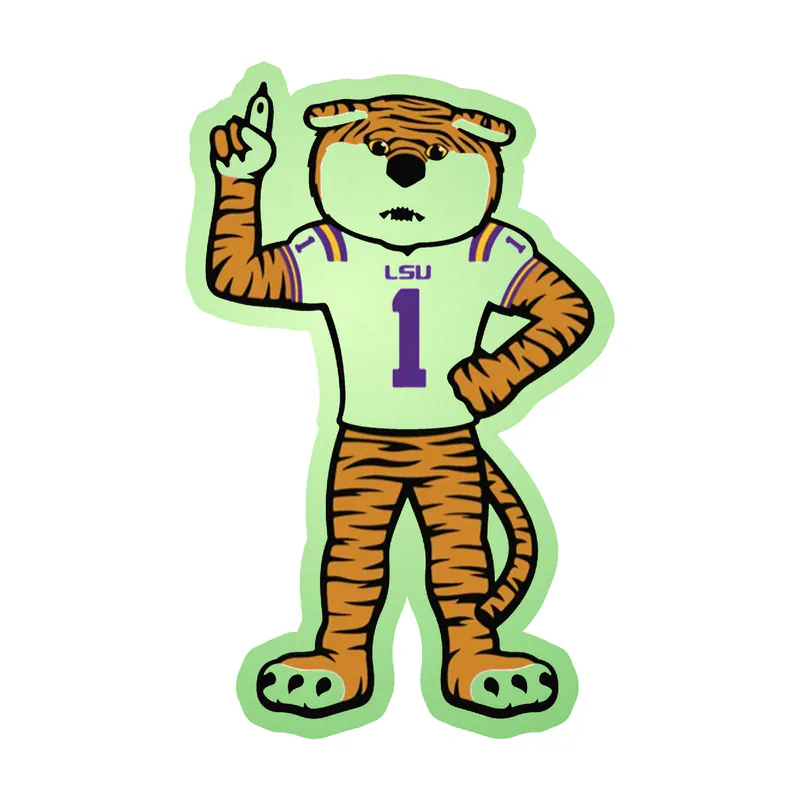 LSU Tigers - Logo 16 - Glow in the Dark Vinyl Sticker - Custom Size