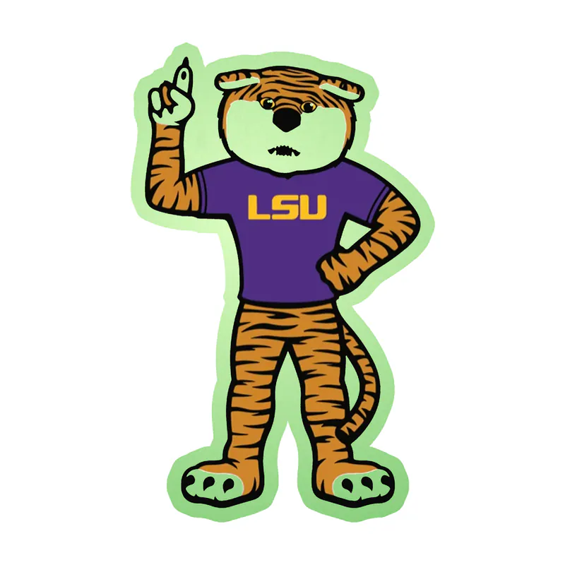 LSU Tigers - Logo 17 - Glow in the Dark Vinyl Sticker - Custom Size