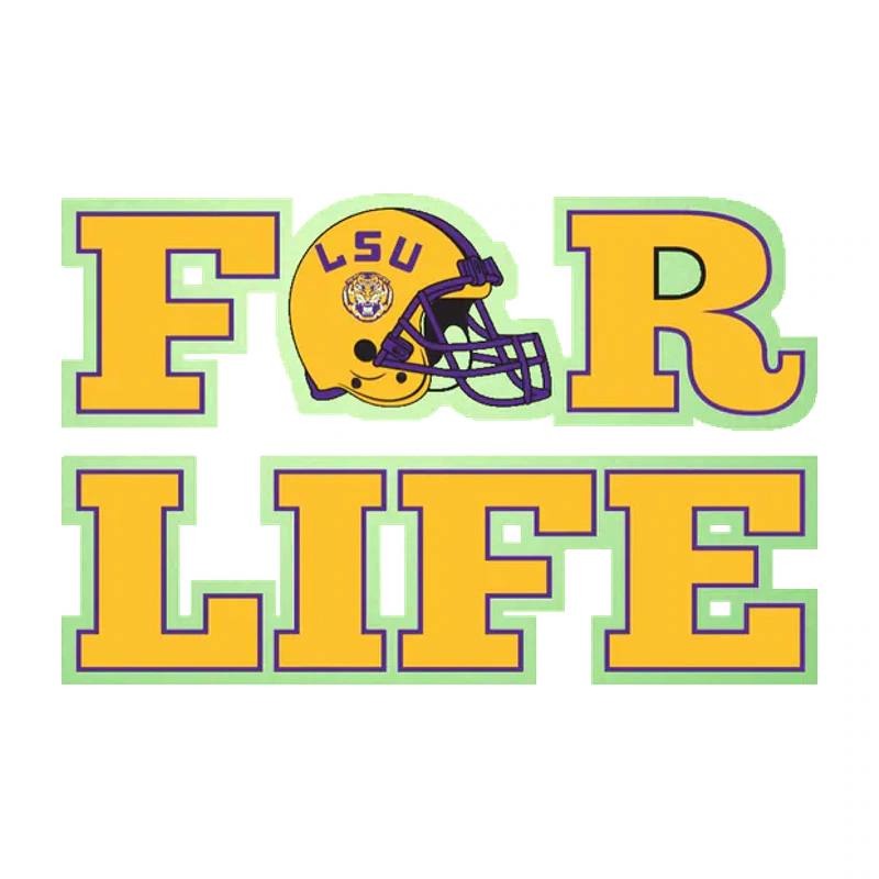LSU Tigers - Logo 18 - Glow in the Dark Vinyl Sticker - Custom Size