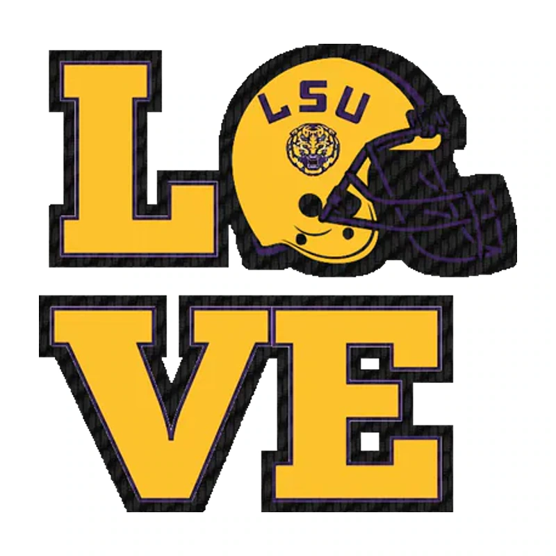 LSU Tigers - Logo 19 - Carbon Fiber Vinyl Sticker - Custom Size