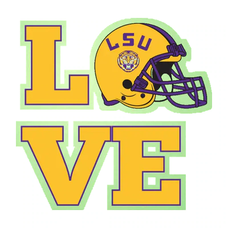 LSU Tigers - Logo 19 - Glow in the Dark Vinyl Sticker - Custom Size