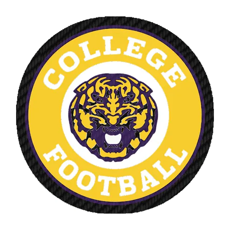 LSU Tigers - Logo 20 - Carbon Fiber Vinyl Sticker - Custom Size