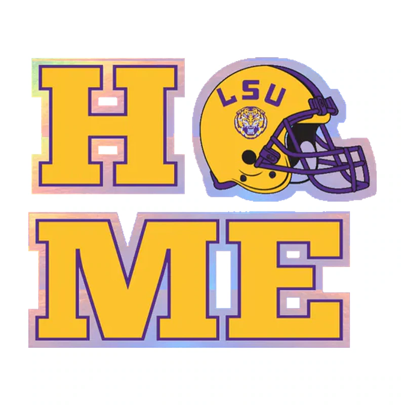 LSU Tigers - Logo 21 - Holographic Vinyl Sticker - Custom Size