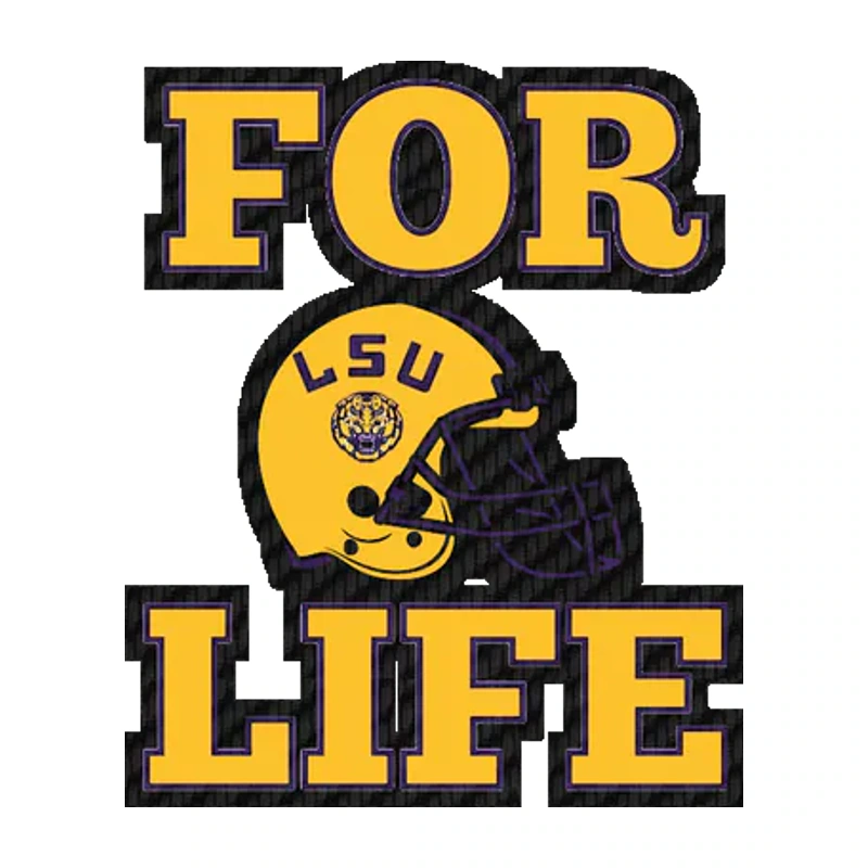 LSU Tigers - Logo 22 - Carbon Fiber Vinyl Sticker - Custom Size