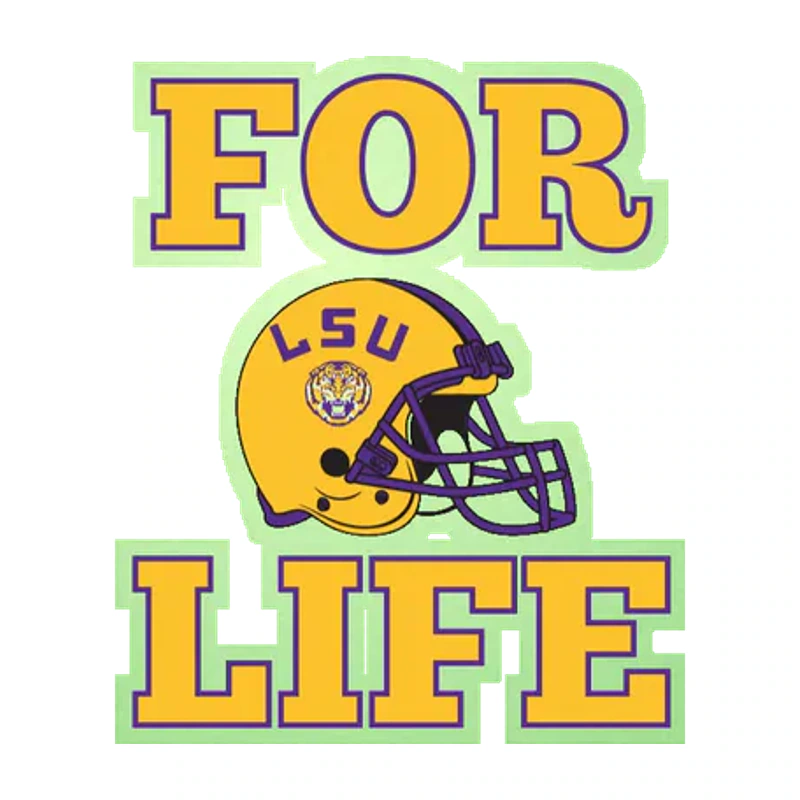 LSU Tigers - Logo 22 - Glow in the Dark Vinyl Sticker - Custom Size