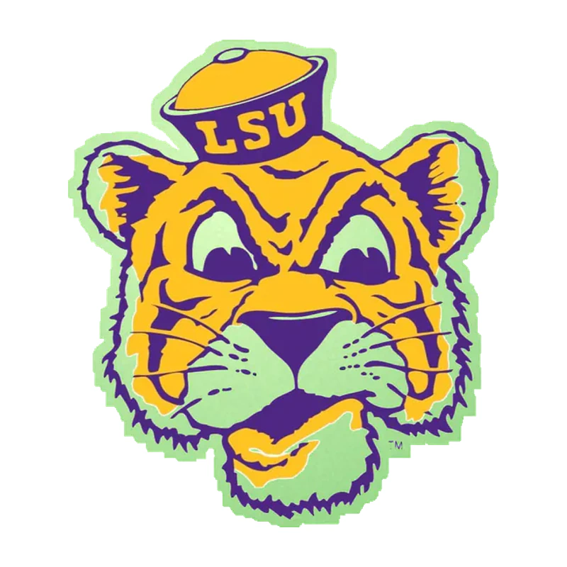 LSU Tigers - Logo 1955 - Glow in the Dark Vinyl Sticker - Custom Size