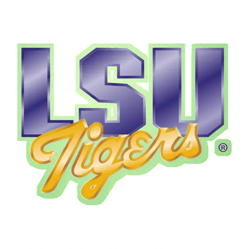 LSU Tigers - Logo 1990 - Glow in the Dark Vinyl Sticker - Custom Size