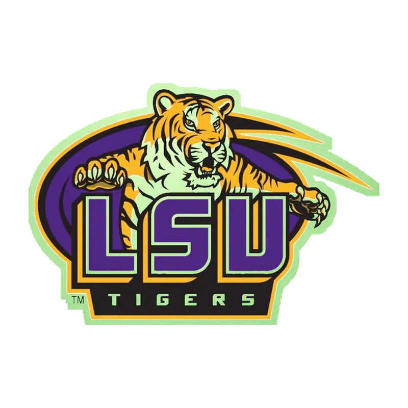 LSU Tigers - Logo 2002 - Glow in the Dark Vinyl Sticker - Custom Size
