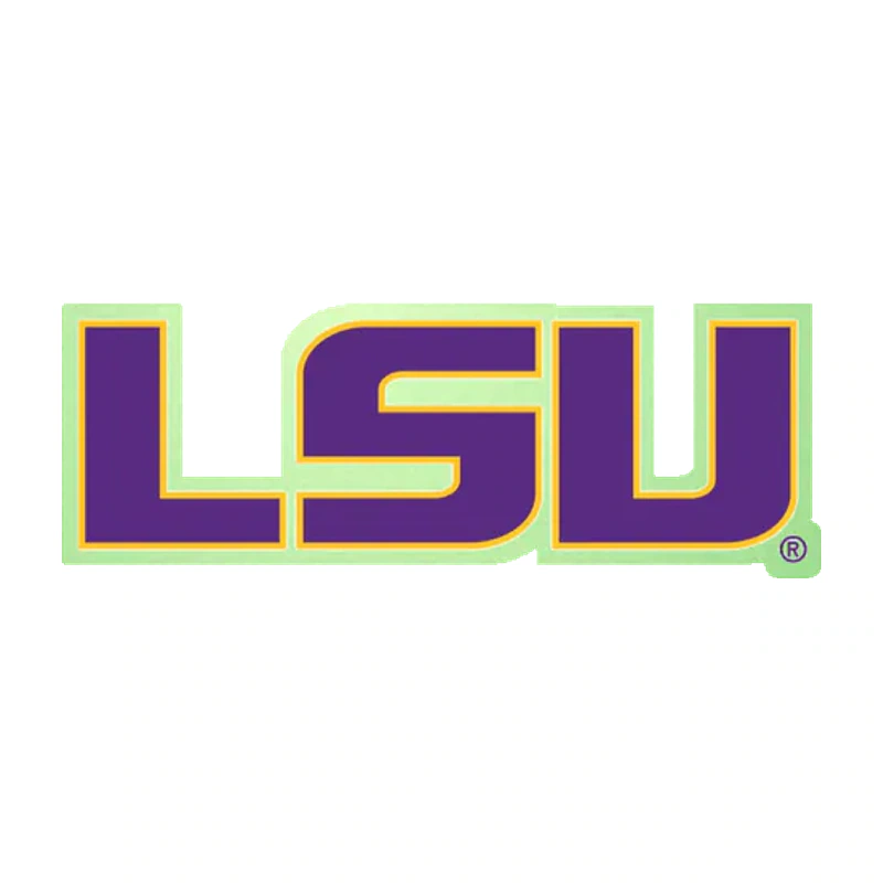 LSU Tigers - Alternate Logo - Glow in the Dark Vinyl Sticker - Custom Size