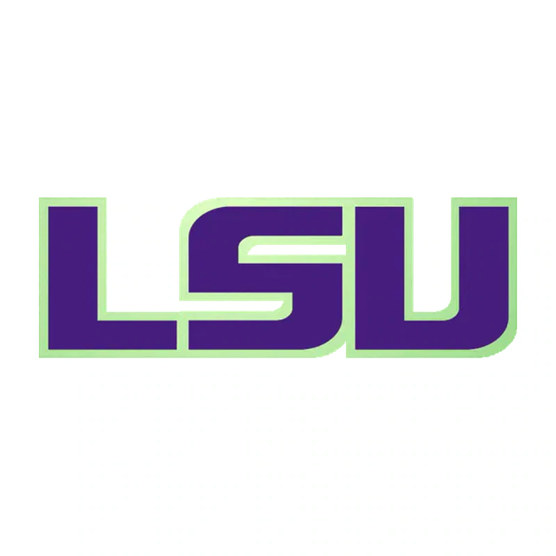 LSU Tigers - Logo - Glow in the Dark Vinyl Sticker - Custom Size