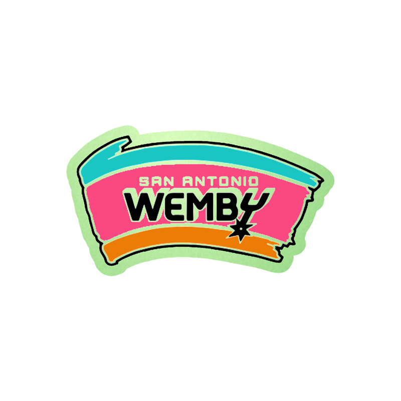 San Antonio Spurs - Wemby - Glow in the Dark Vinyl Sticker - Custom Size