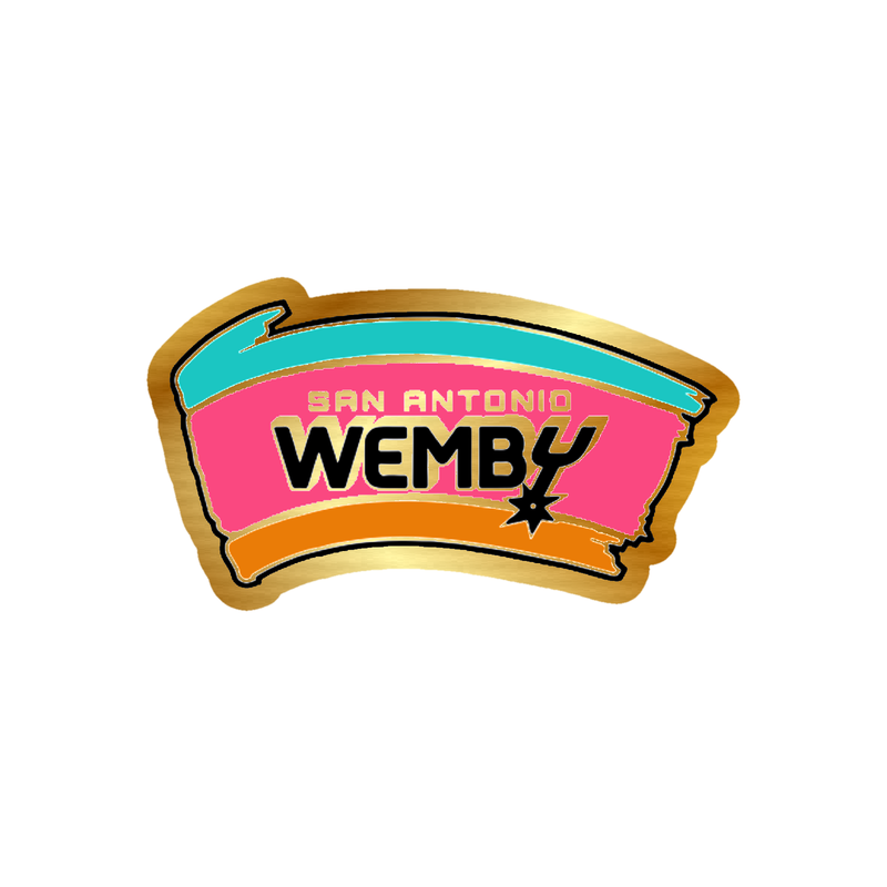 San Antonio Spurs - Wemby - Gold Chrome Vinyl Sticker - Custom Size