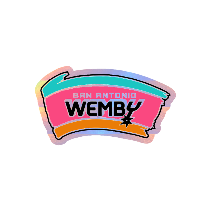San Antonio Spurs - Wemby - Holographic Vinyl Sticker - Custom Size