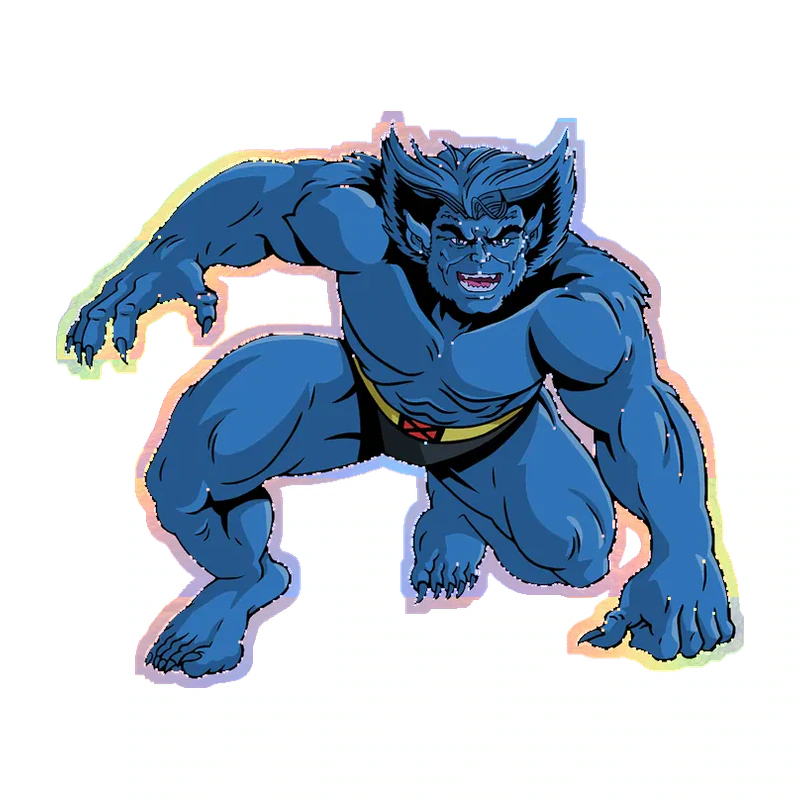 Beast - Holographic Vinyl Sticker - Custom Size