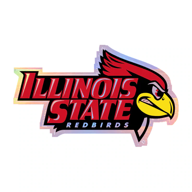 Illinois State Redbirds - Holographic Vinyl Sticker - Custom Size