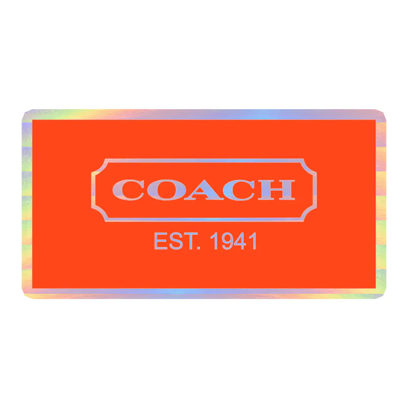Coach - Orange - Holographic Vinyl Sticker - Custom Size