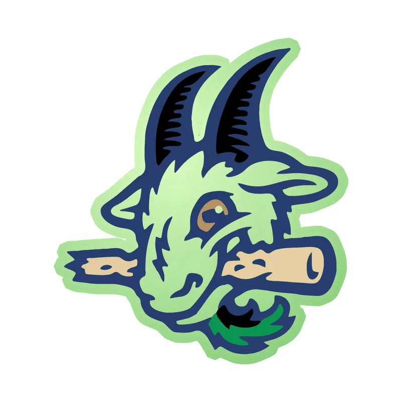 Hartford Yard Goats - Head - Glow in the Dark Vinyl Decal