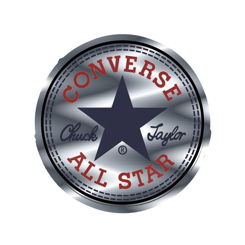 Converse Silver Chrome Vinyl Decal - Custom Size