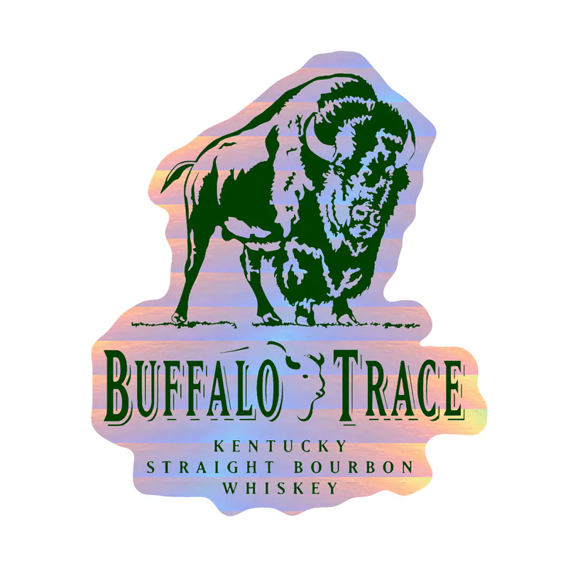 Buffalo Trace Holographic Vinyl Sticker - Custom Size