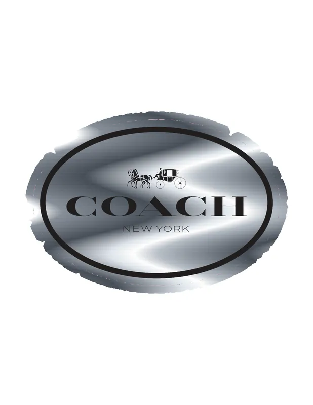 Coach - Silver Chrome Vinyl Sticker - Custom Size