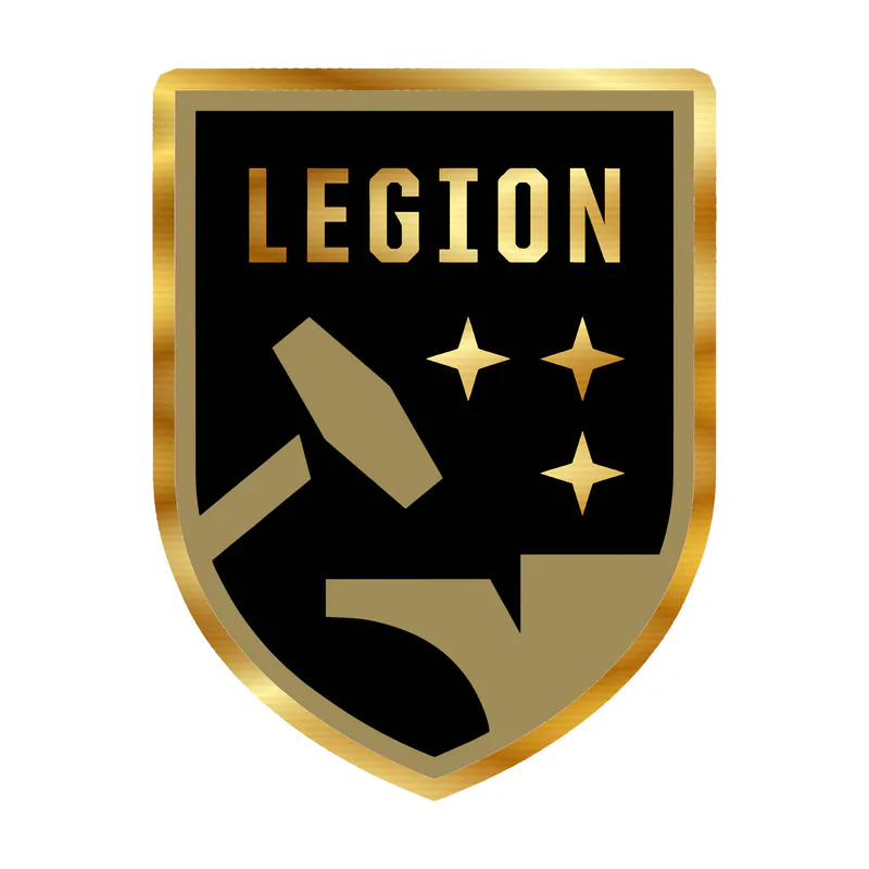Birmingham Legion FC - Logo - Gold Chrome Vinyl Sticker - Custom Size