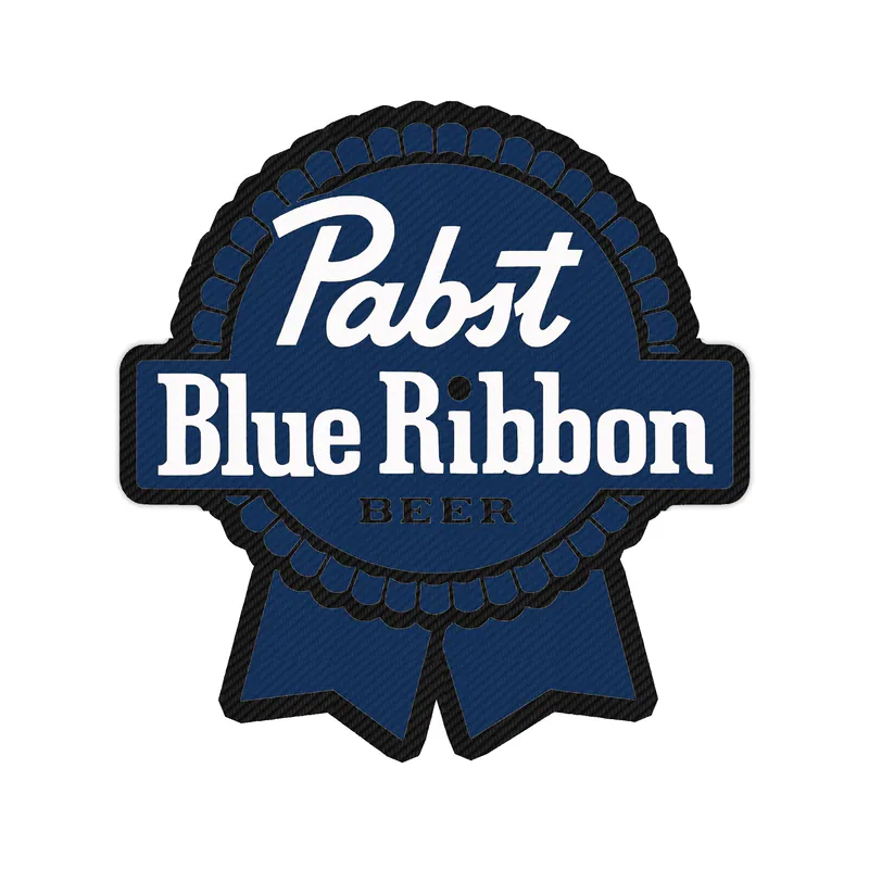 Pabst Blue Ribbon - Carbon Fiber Vinyl Decal - Custom Size