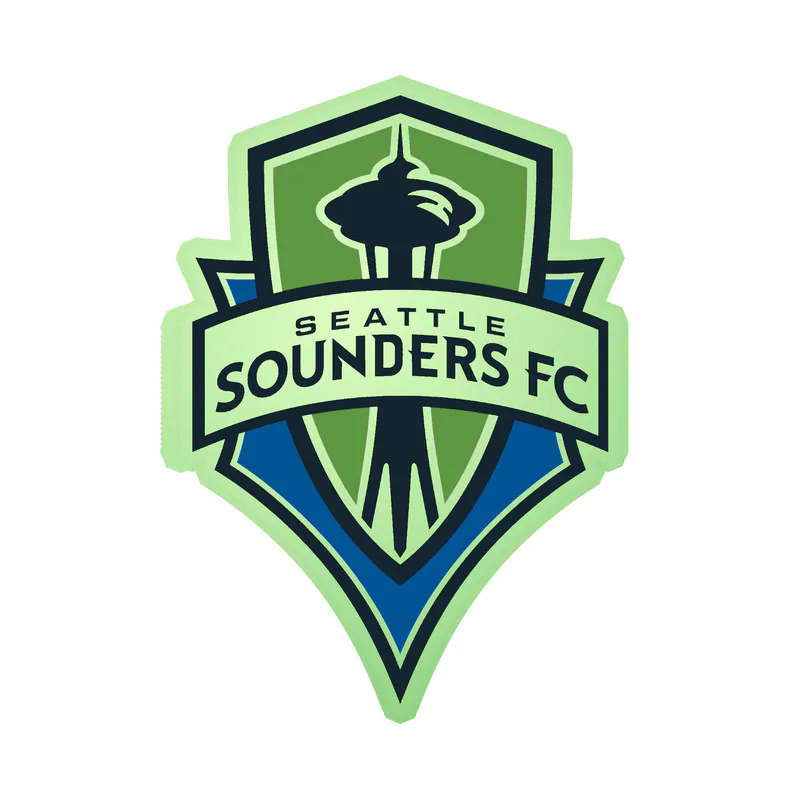 Seattle Sounders FC - Logo - Glow in the Dark Vinyl Sticker - Custom Size
