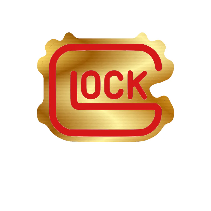 Glock Gold Chrome Vinyl Sticker - Custom Size