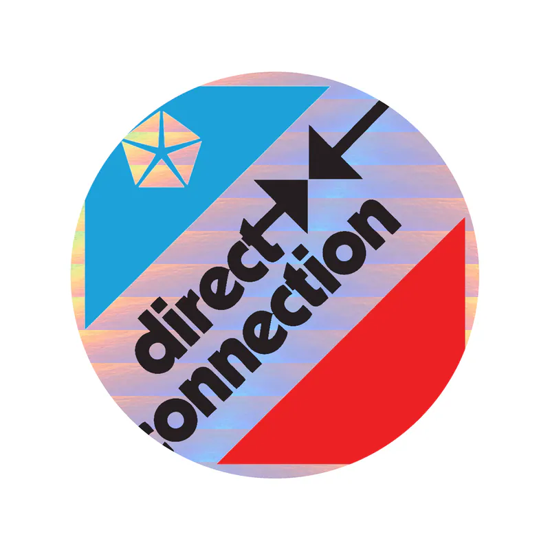 Mopar - Direction Connection Square - Holographic Vinyl Decal - Custom Size