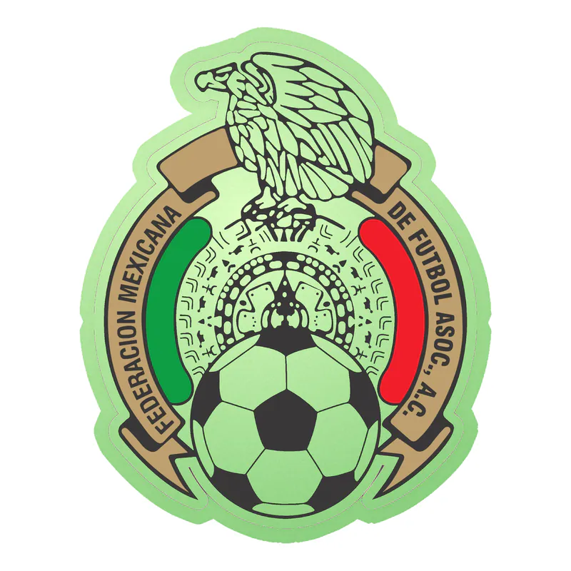 Federacion Mexicana - Logo - Glow in the Dark Vinyl Sticker - Custom Size