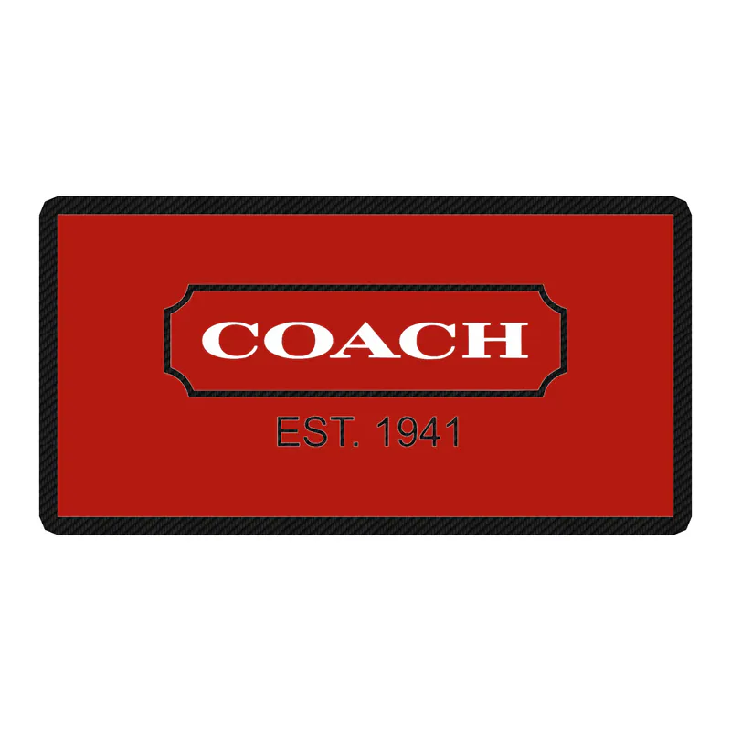 Coach - Red - Carbon Fiber Vinyl Sticker - Custom Size