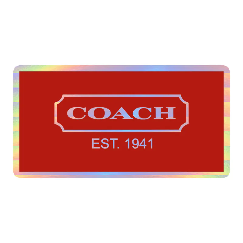 Coach - Red - Holographic Vinyl Sticker - Custom Size