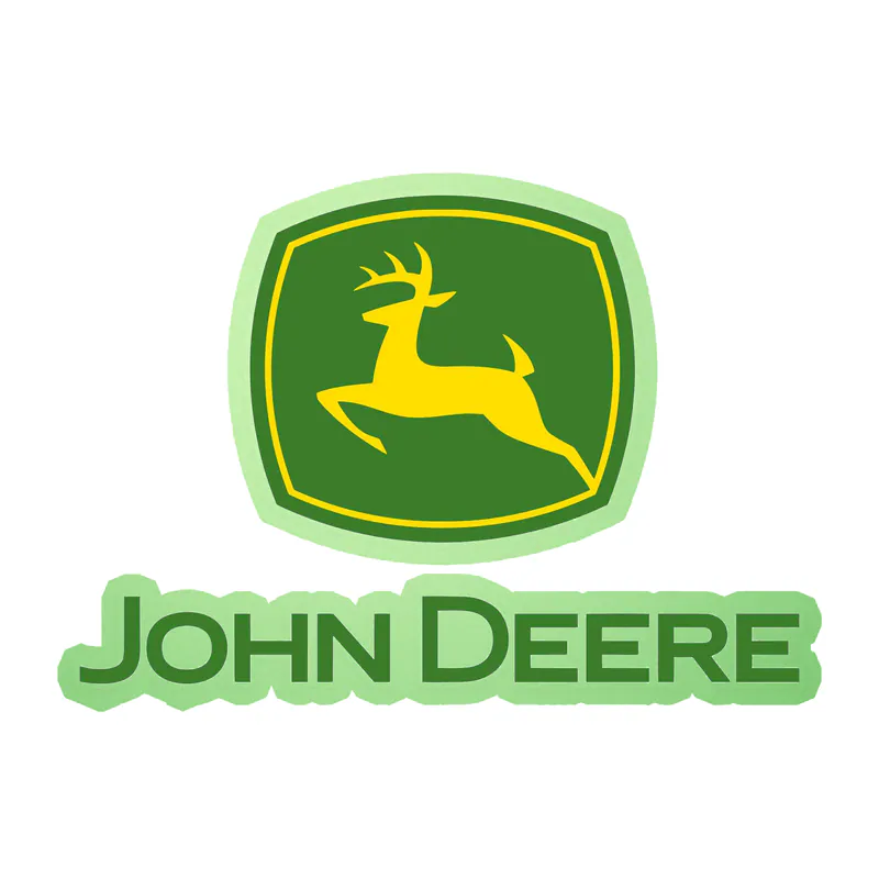 John Deere - Green and Yellow with name - Glow in the Dark Vinyl Sticker - Custom Size