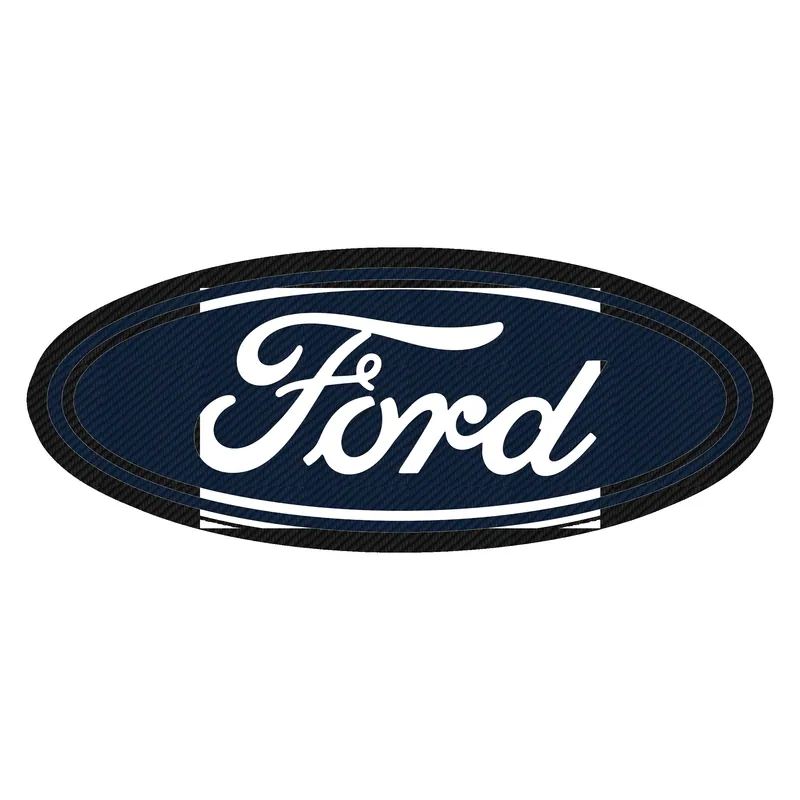 Ford - Carbon Fiber Vinyl Sticker - Custom Size