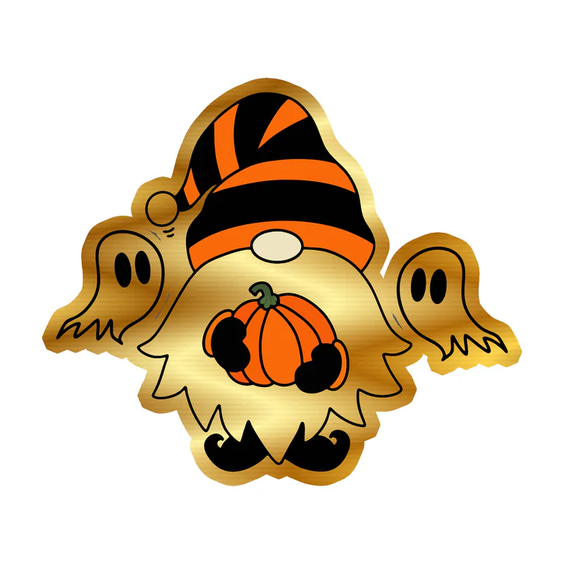 Gnomes Gold Chrome Vinyl Decal - Custom Size