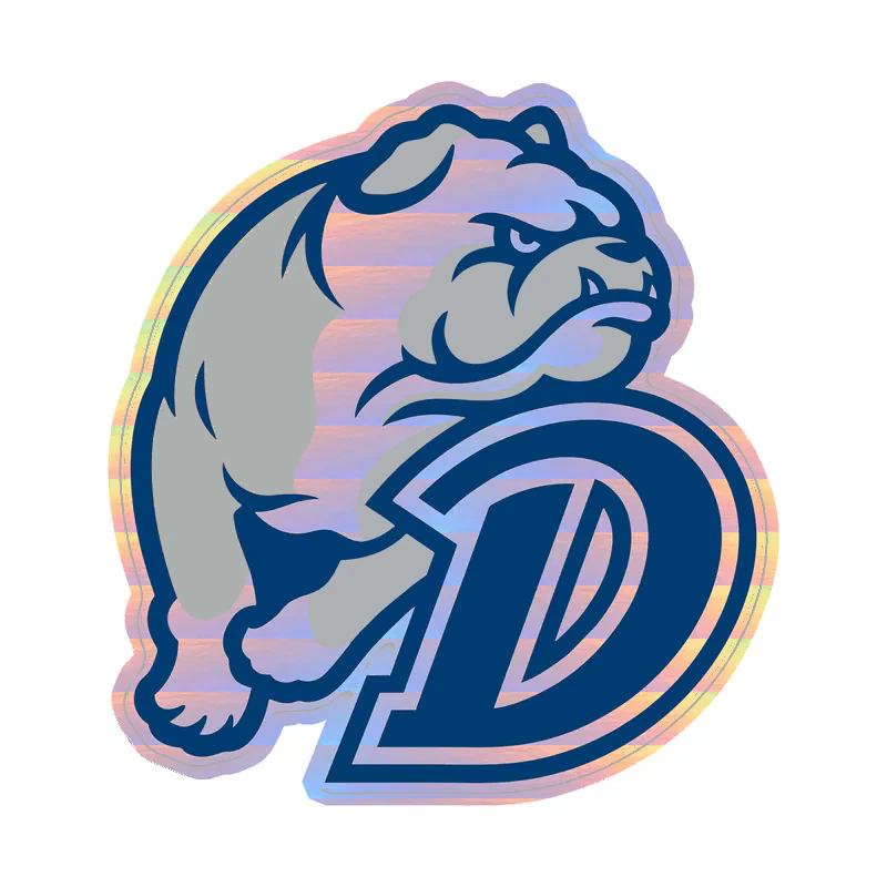 Drake Bulldogs - Image 2 - Holographic Vinyl Decal - Custom Size
