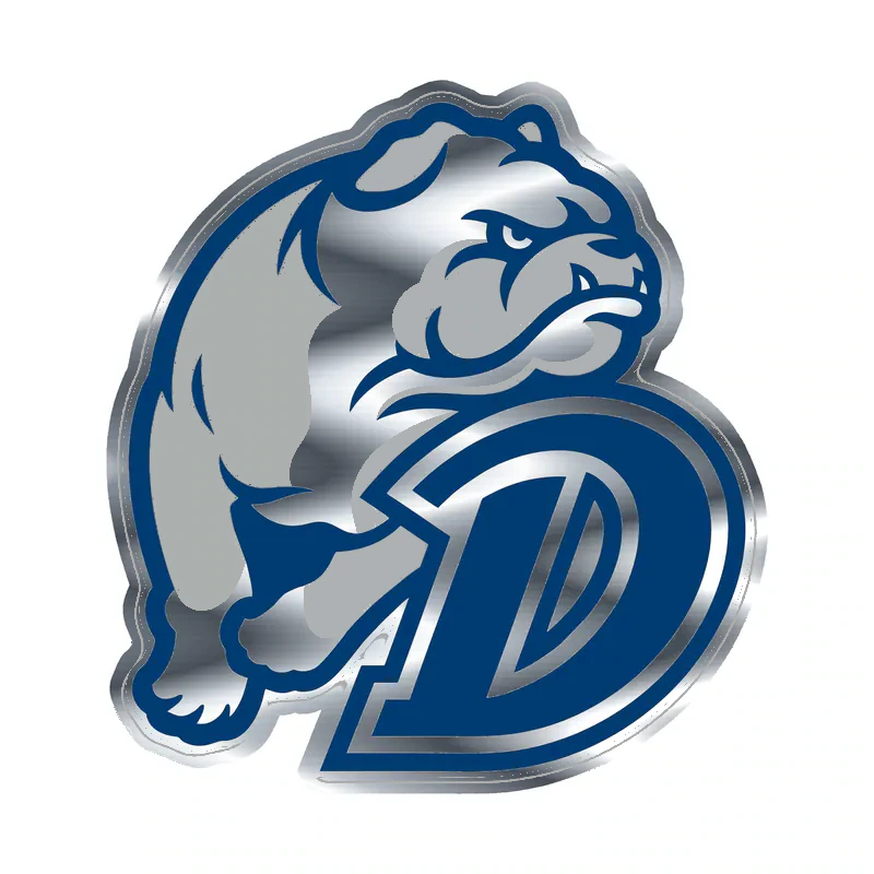 Drake Bulldogs - Image 2 - Silver Chrome Vinyl Decal - Custom Size