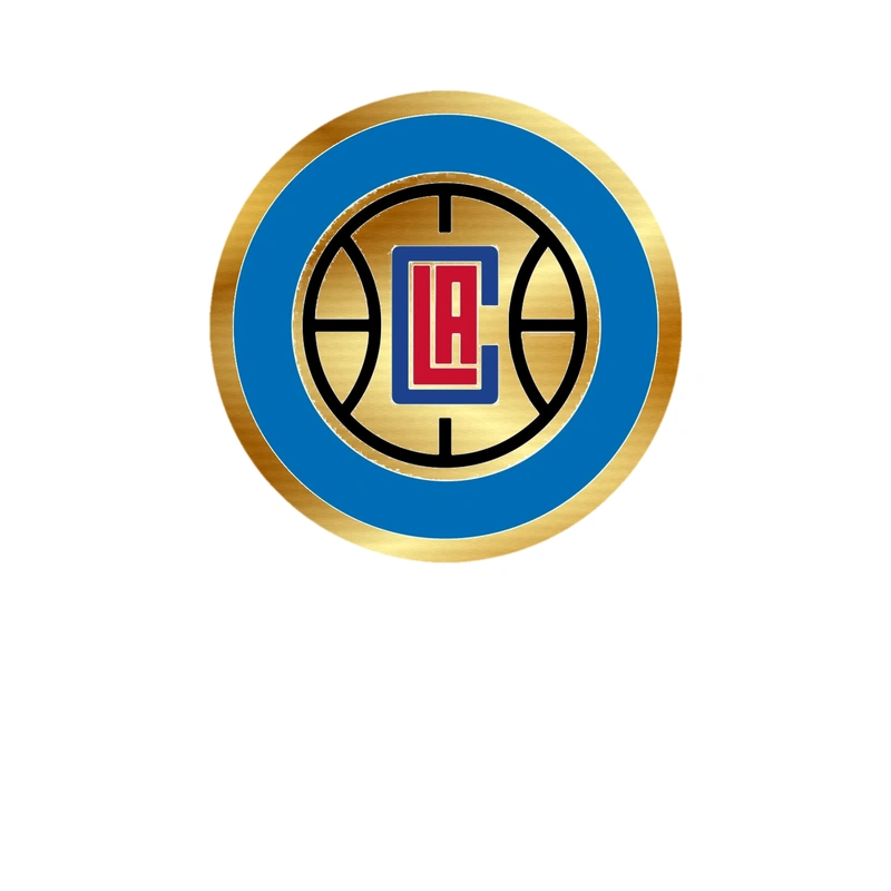 Los Angeles Clippers - Image 7 - Gold Chrome Vinyl Sticker - Custom Size