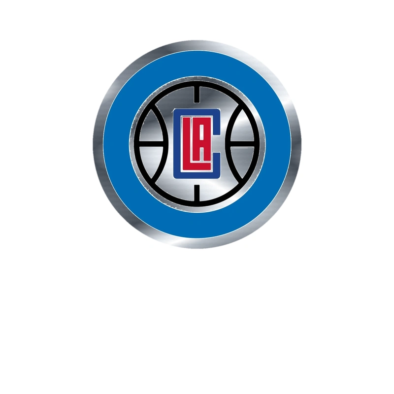 Los Angeles Clippers - Image 7 - Silver Chrome Vinyl Sticker - Custom Size