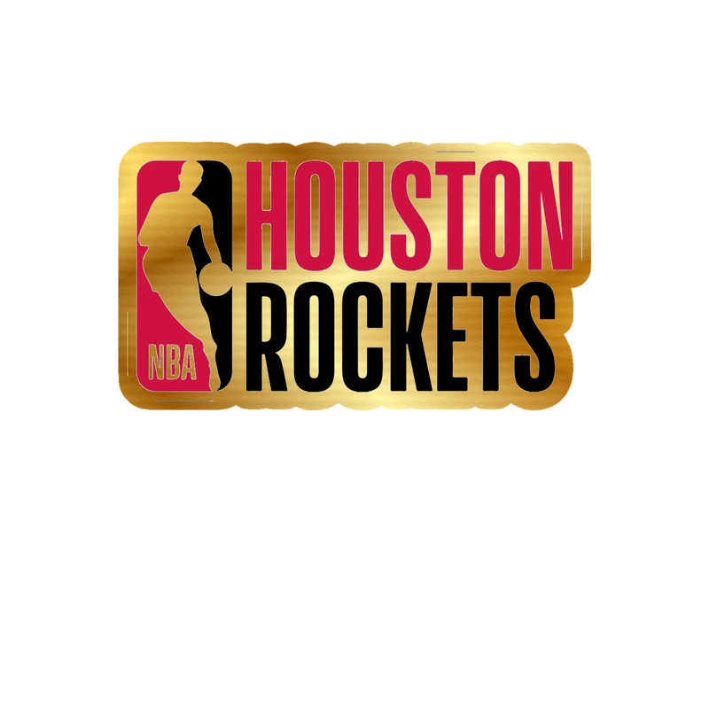 Houston Rockets - Image 9 - Gold Chrome Vinyl Sticker - Custom Size