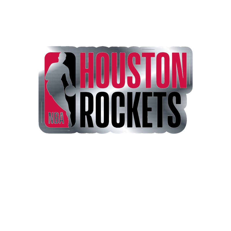 Houston Rockets - Image 9 - Silver Chrome Vinyl Sticker - Custom Size