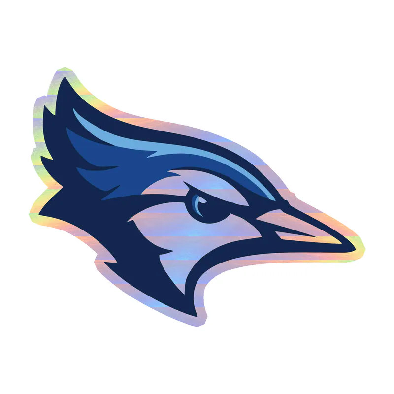 Creighton Blue Jays- Bird Head Holographic Vinyl Decal - Custom Size