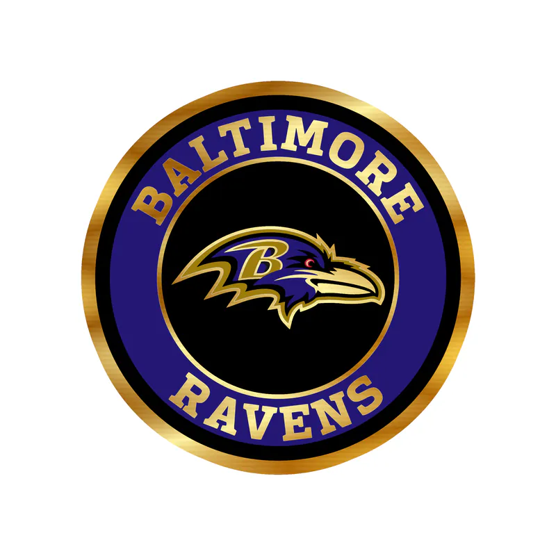 Baltimore Ravens - Image 6 - Gold Chrome Vinyl Sticker - Custom Size