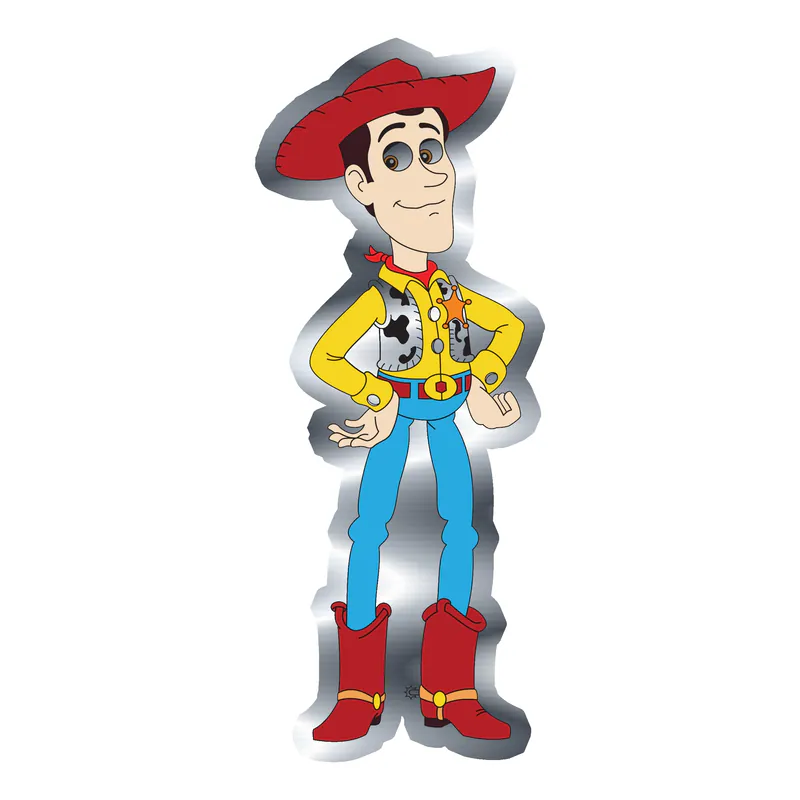 Toy Story Woody Silver Chrome Vinyl Sticker - Custom Size